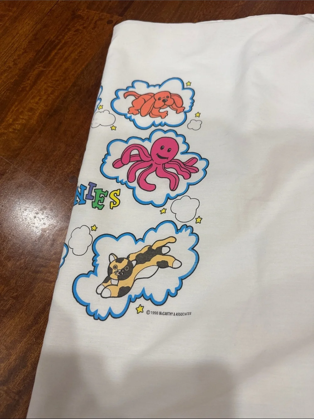 Vintage 90s “I Dream of Beanie” Pillowcase with Beanie Babies
